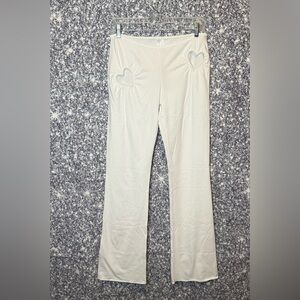 Skims Cotton Jersey Heart Cutout Leggings (Snow)